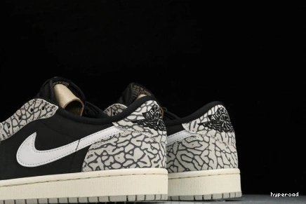 Hyperoad Cement 1 Jordan Low Retro Black OG 0726